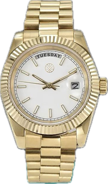 White Dial Yellow Steel Bracelet Lux Day-Date President