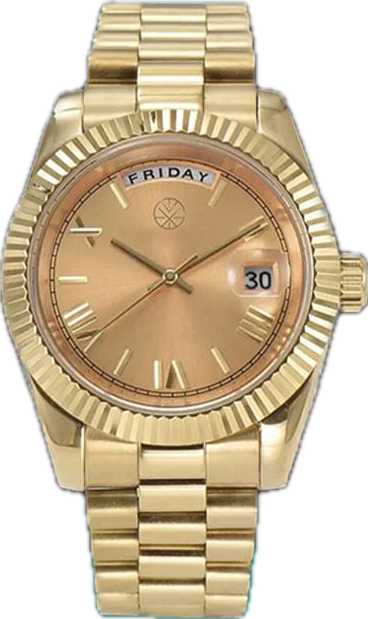 Yellow Gold Dial Yellow Gold Steel Bracelet Lux Day-Date President