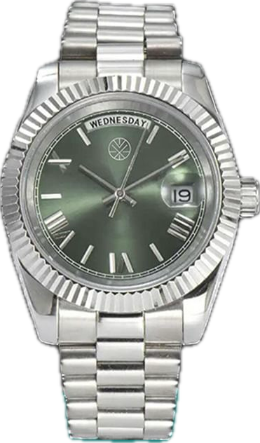 Olive Dial Steel Bracelet Lux Day-Date President