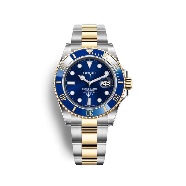 Bluesy Two-Tone Gold Submariner - Bracelet - N35 Automatic Movement