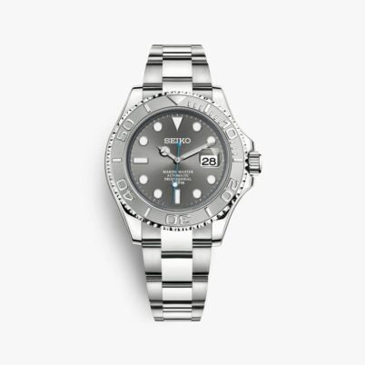 YachtMaster Steel Bezel Silver Dial Steel Case &amp; Sport Bracelet - NH35 Automatic Movement