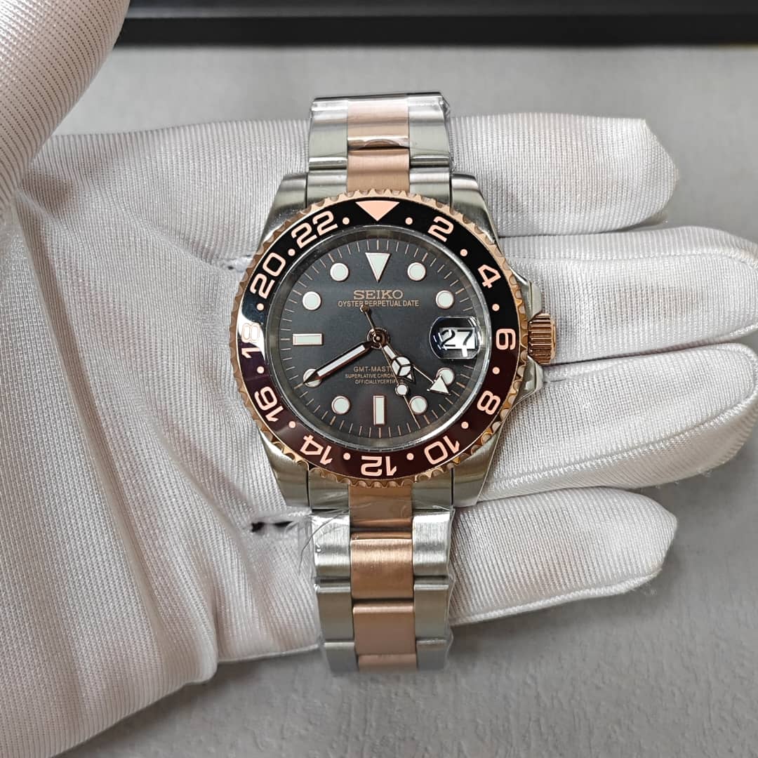 Root Beer GMT Two-Tone Rose NH34 Automatic Movement