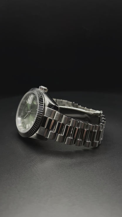 Olive Dial Steel Bracelet Lux Day-Date President